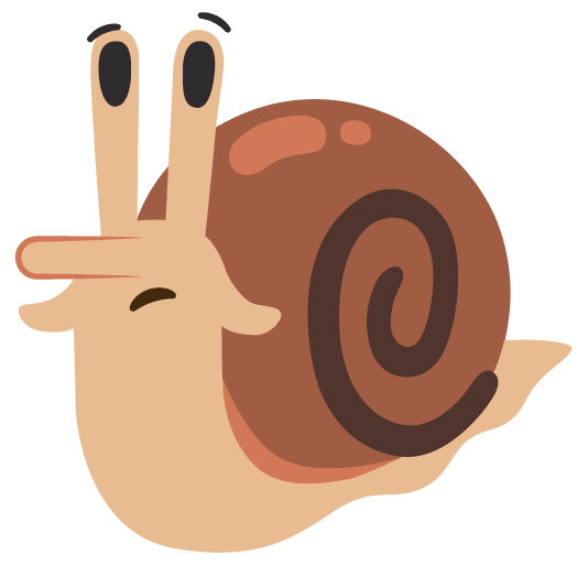 snail lying face