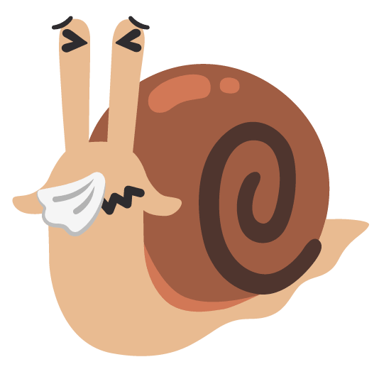 snail sneezing face