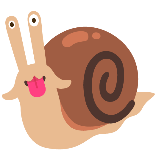 snail zany face