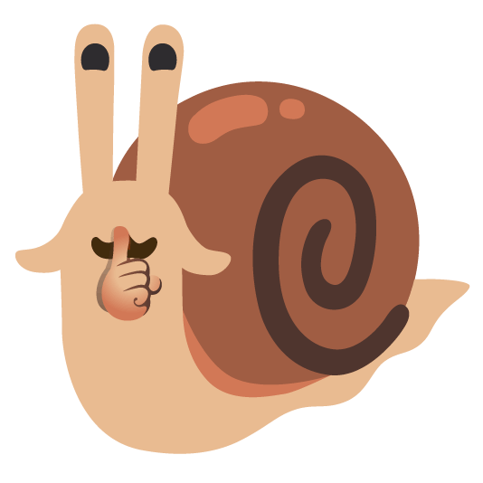 snail shushing face