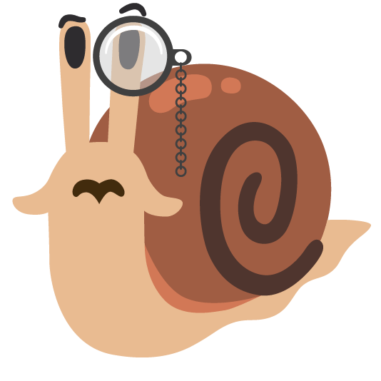 snail face with monocle