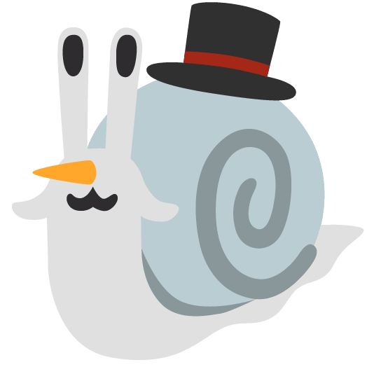 snail snowman without snow
