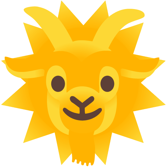 goat sun with face