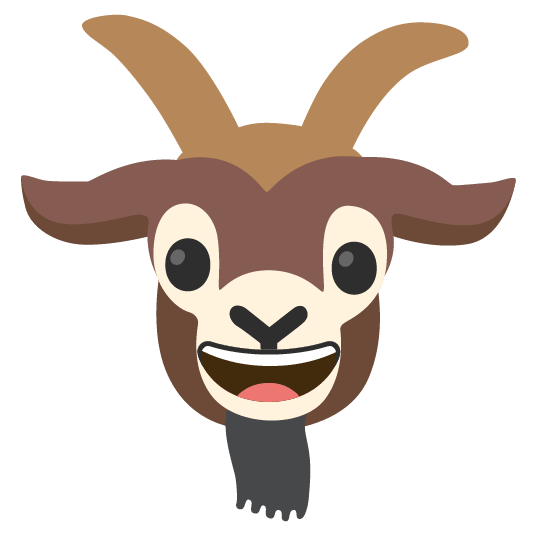 goat grinning