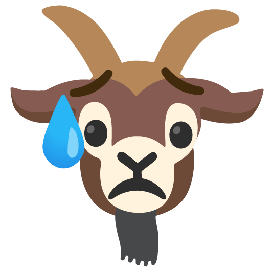 goat disappointed relieved