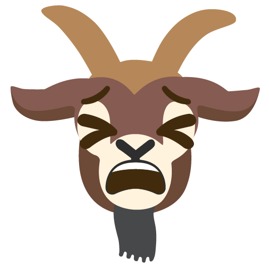 goat tired face