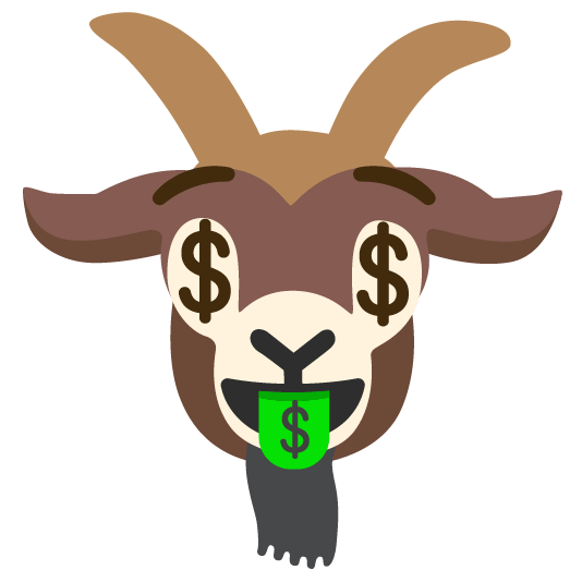 goat money mouth face