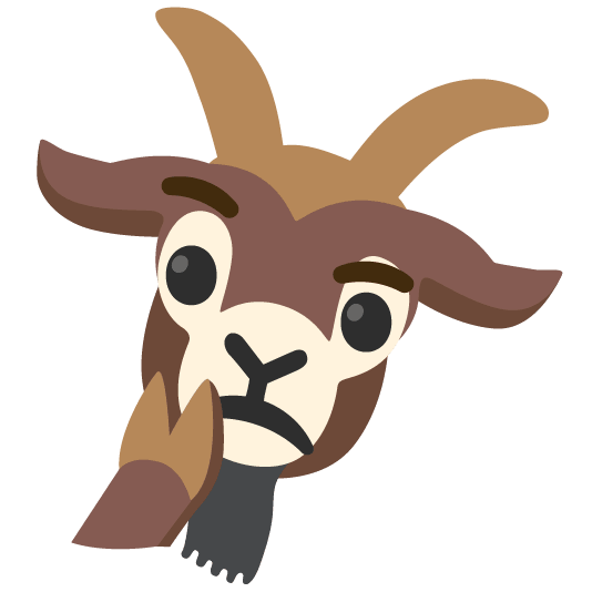 goat thinking face