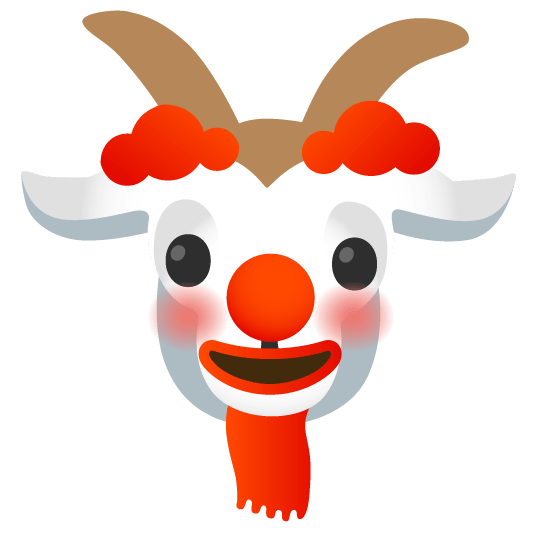 goat clown face