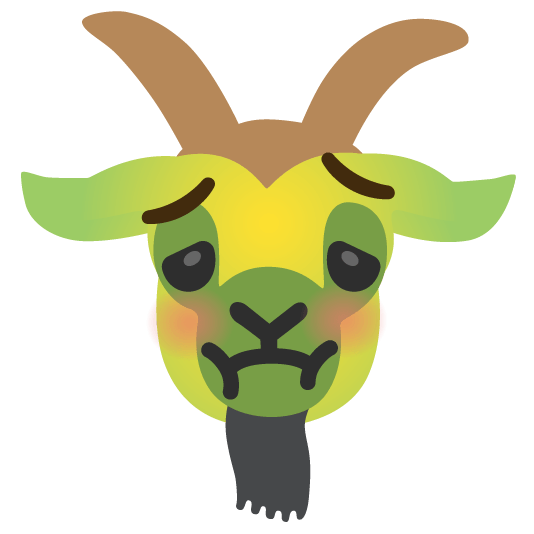 goat nauseated face