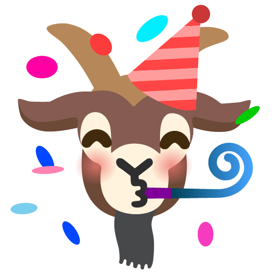 goat partying face
