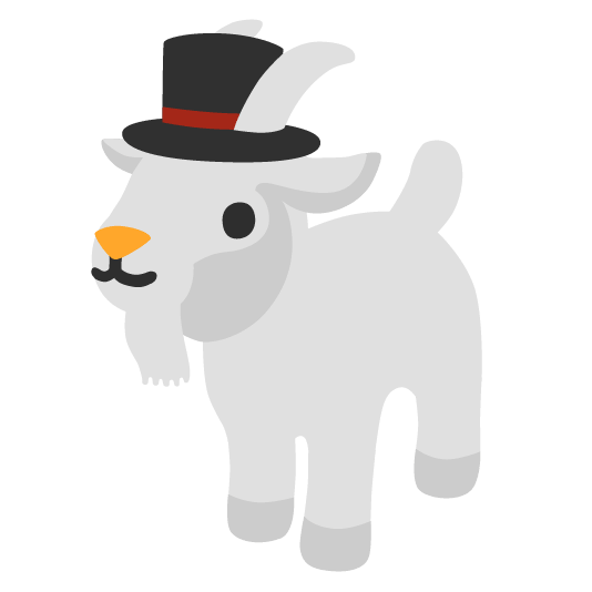 goat snowman without snow