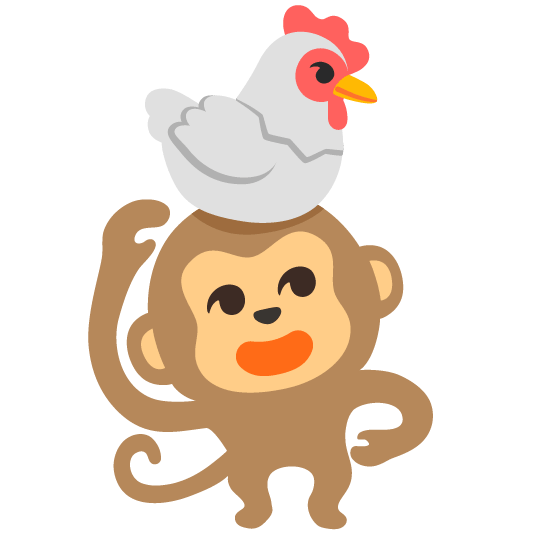 chicken monkey face