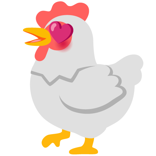 chicken heart eyes