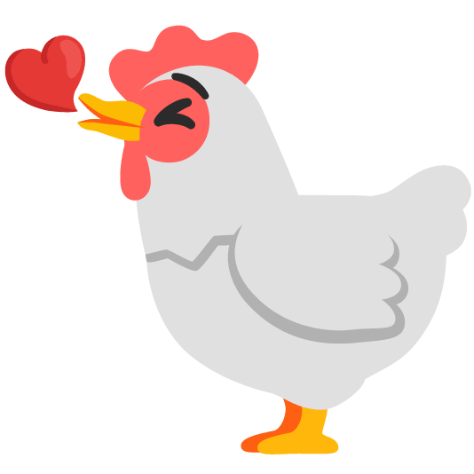 chicken kissing heart