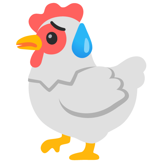 chicken disappointed relieved