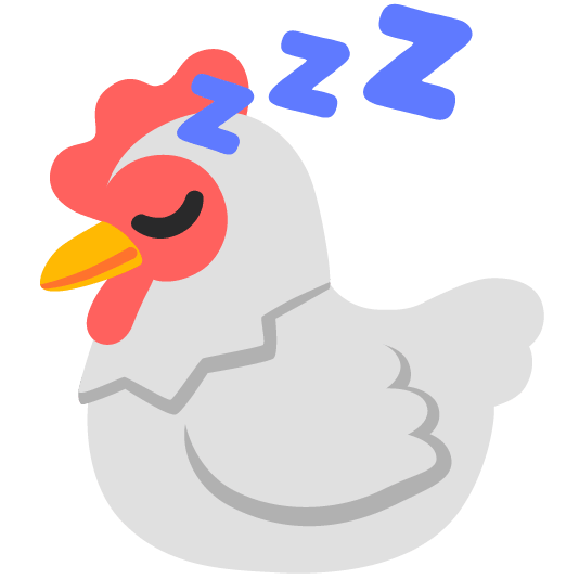 chicken sleeping