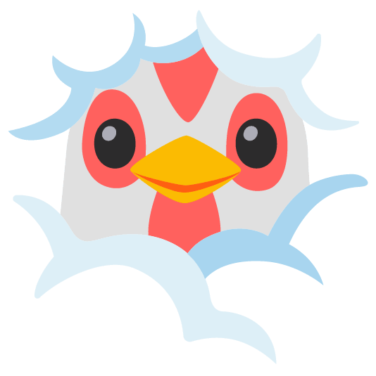 chicken face in clouds