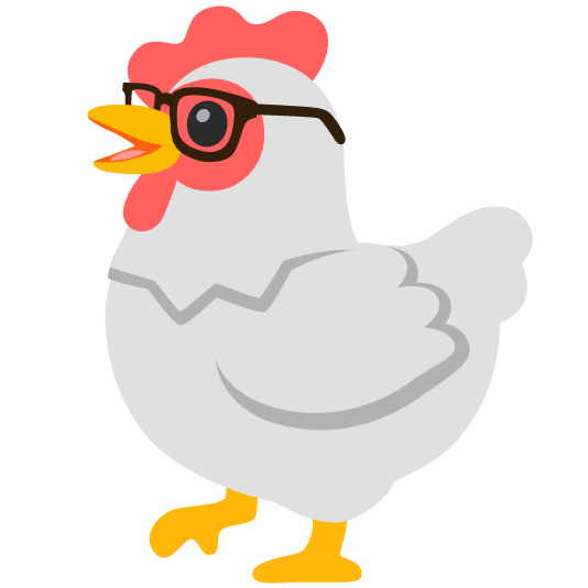 chicken nerd face