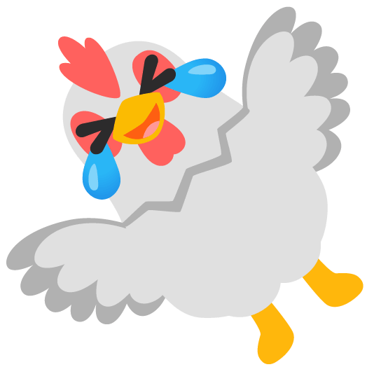 chicken rolling on the floor laughing