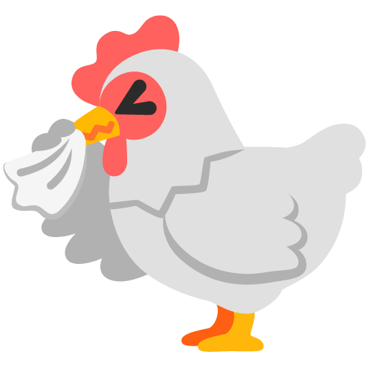 chicken sneezing face