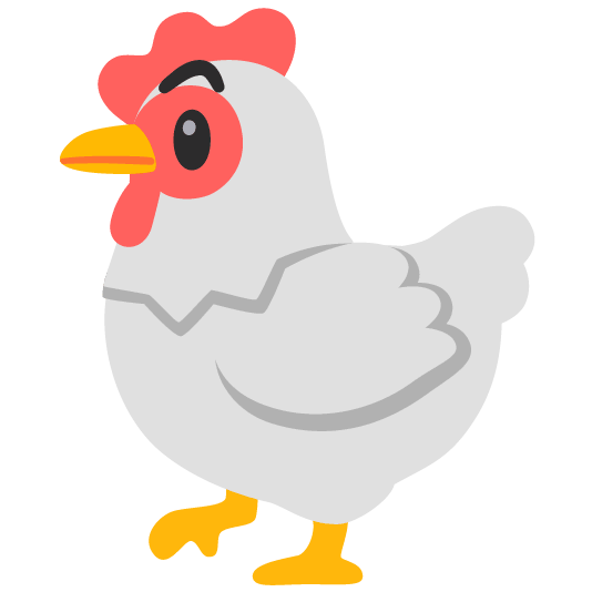 chicken face with raised eyebrow