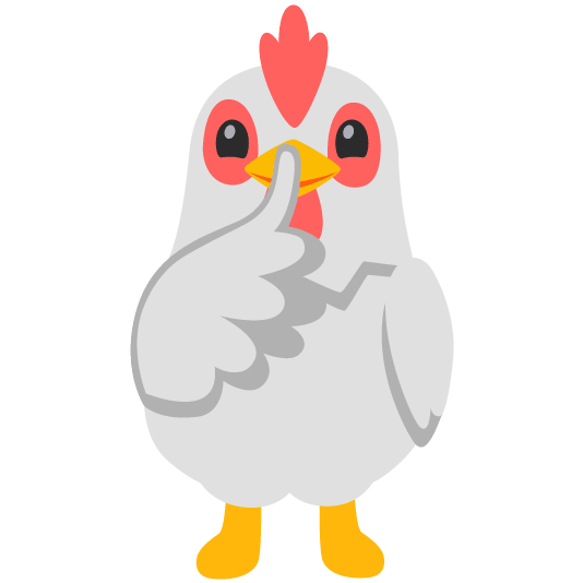 chicken shushing face