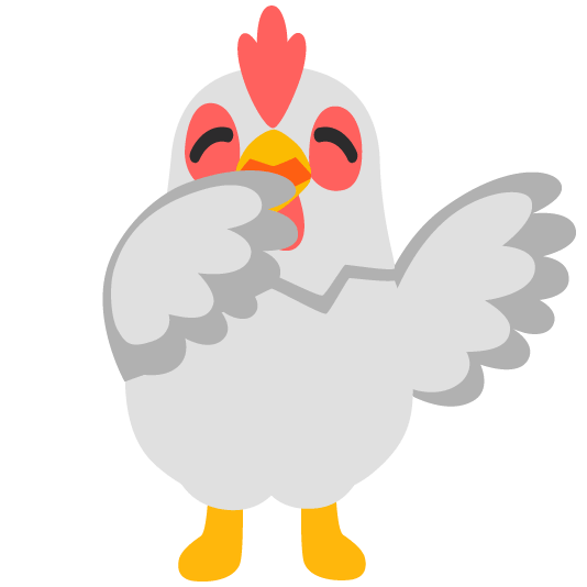 chicken yawning face