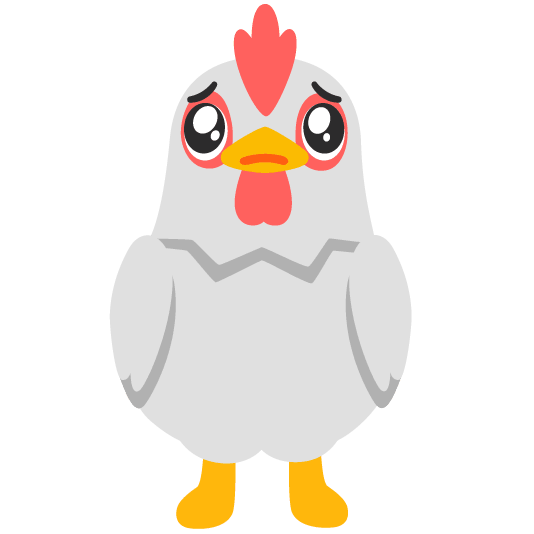 chicken pleading face