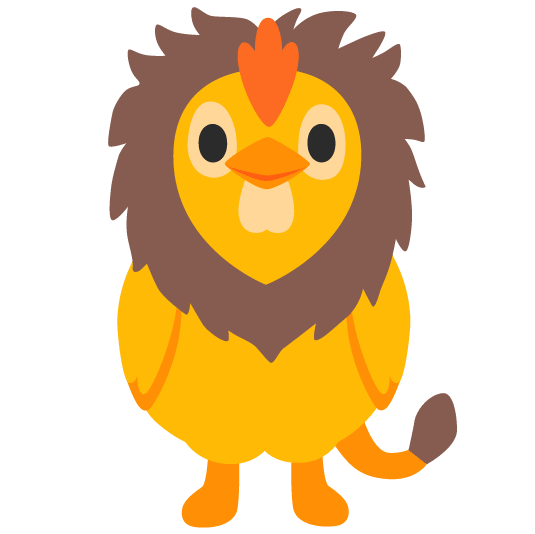 chicken lion face