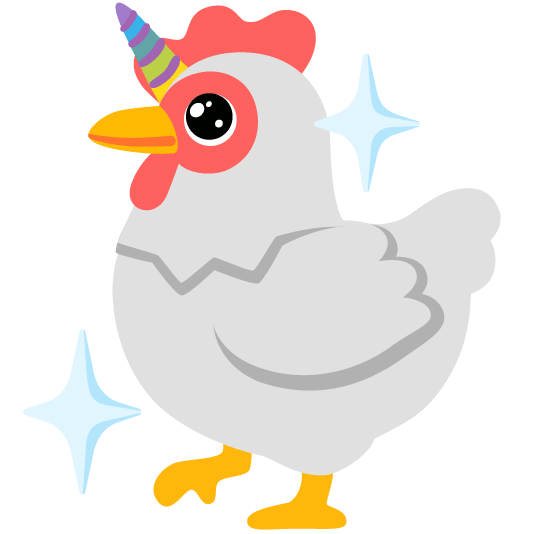chicken unicorn face