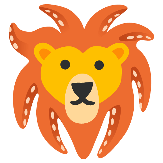 octopus lion face