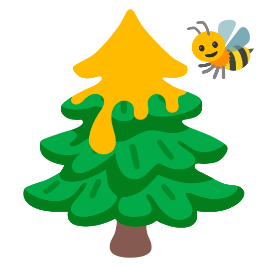 bee evergreen tree