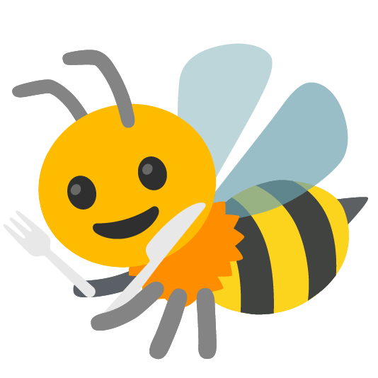 bee knife fork plate