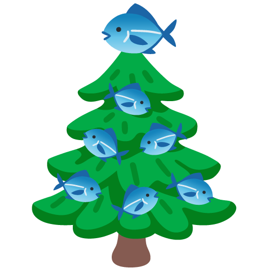 fish evergreen tree