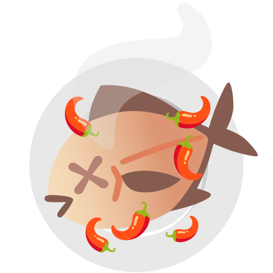 fish hot pepper