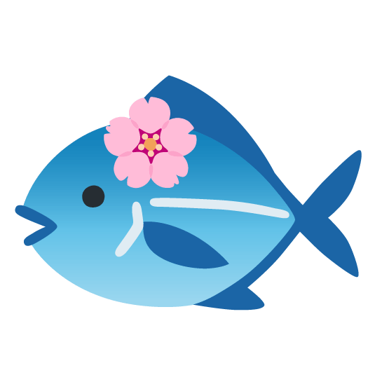 fish cherry blossom