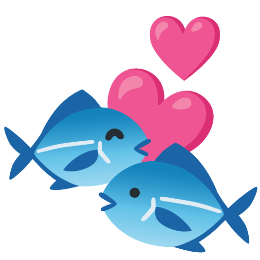 fish revolving hearts