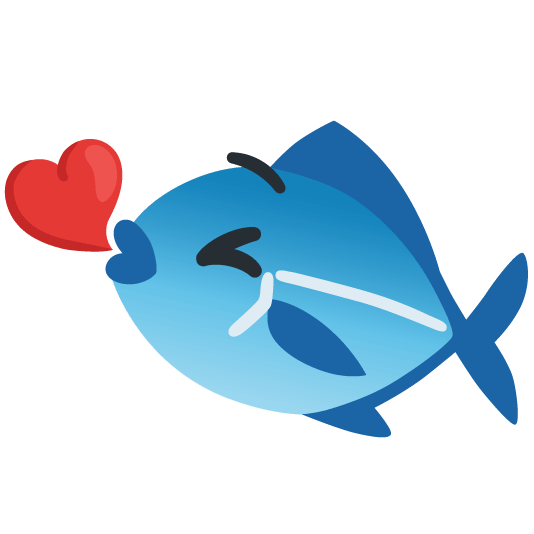 fish kissing heart