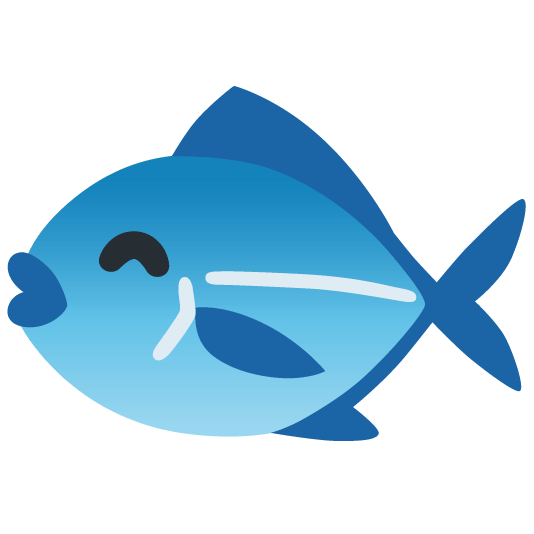 fish kissing smiling eyes