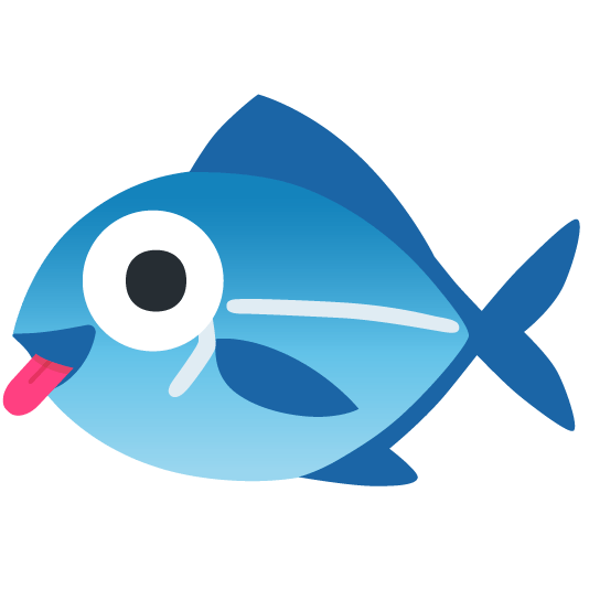fish stuck out tongue winking eye