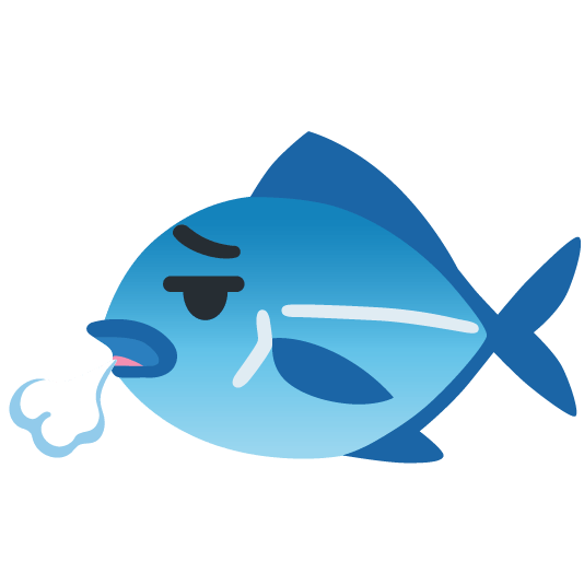 fish face exhaling