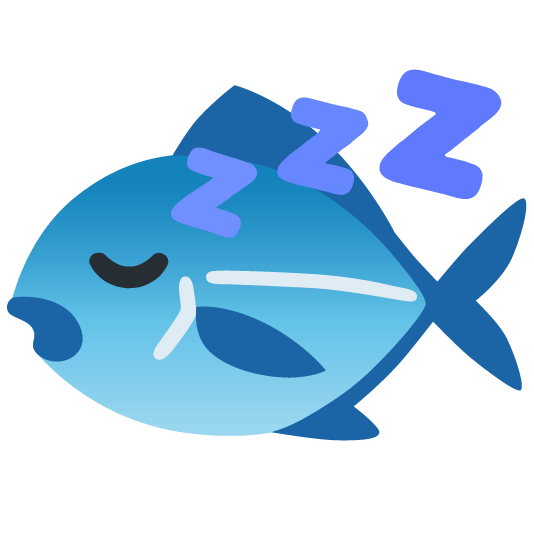 fish sleeping