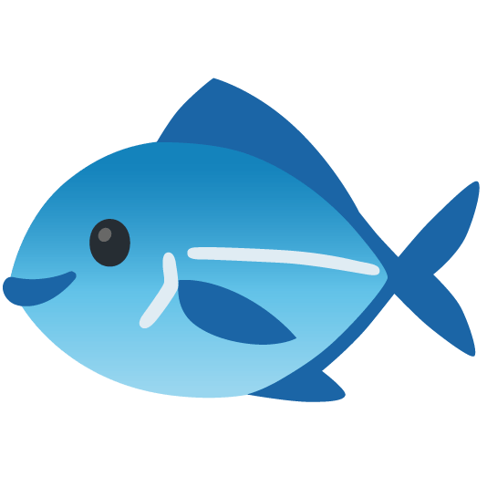 fish slightly smiling face