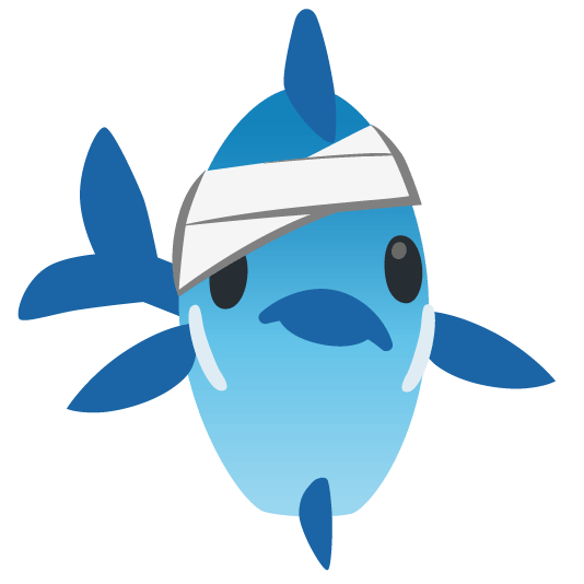 fish face with head bandage