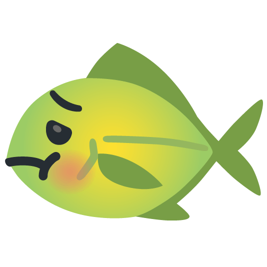 fish nauseated face