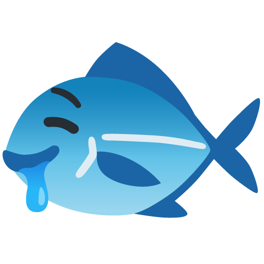 fish drooling face
