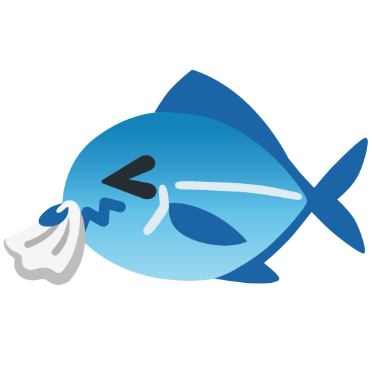 fish sneezing face