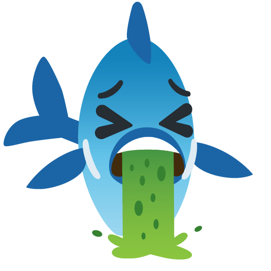 fish face vomiting