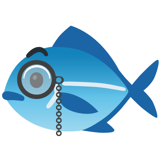 fish face with monocle